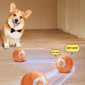 New Hot Sale 360° Smart Automatic Interactive Dog Smart Ball Toy Interactive Cat Toys Rolling Ball With USB Charger