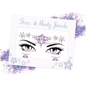 3D Rhinestone Face Tattoo Stickers for Festival Glitter Makeup Jewelry Sticker on Face Crystals Gem Jewels Diamonds Decoration