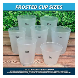 Shatterproof Frost Flex Cups for Wedding Guests Toast Personalized Hard Plastic Cups for Engagement Party Souvenirs