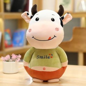 High Quality Cute Cartoon Cows Soft Plush Stuffed Animal Cow Toy