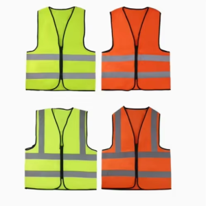 S-5XL Custom LOGO Multi Pocket High Visibility Reflective Jacket Security Engineer Work Uniform Hi-Vis Safety Vest With Pocket