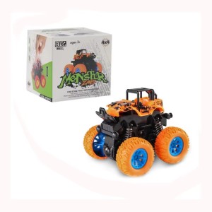 Wholesale Big Wheel Monster Car Pull Back 360 Degree Rotation Mini Car Toy for Kids