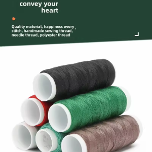Handmade 50 Yards Small Roll Polyester Sewing Thread Set Accessory Kit for Household DIY Hand Sewing & Repair for Needlework