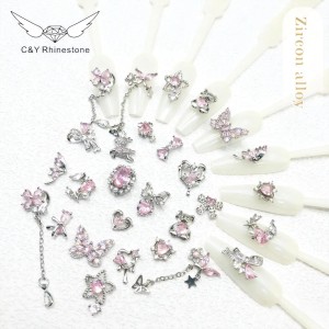 CY Nail Art Designer 3d Jewelry Alloy Zircon Fingernail Luxury Accessories Planet Nails Charms
