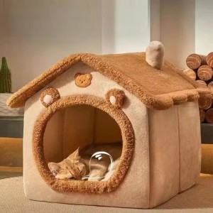 Small Animal Nest, cat House, Small and Medium-sized Dog Detachable and Washable, Winter Warm cat Bed, Sleep Pad Wholesale